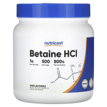 Nutricost, Bétaïne HCI, Non aromatisé, 18,1 oz (507 g)