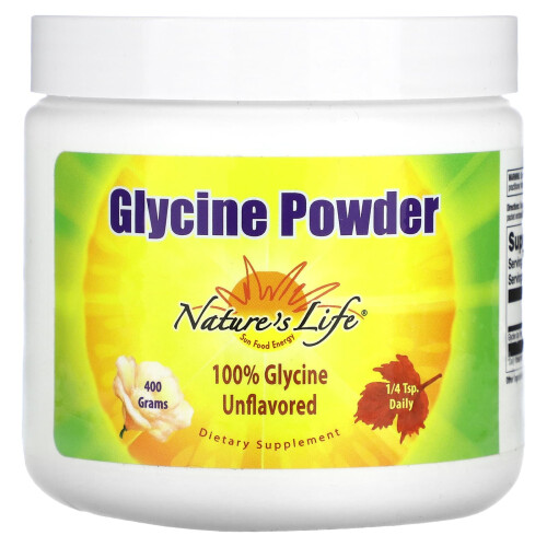 Nature's Life, Glycinpulver, Ungeschmackt, 400 g