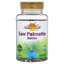 Nature's Life, Sägepalmenbeeren, 1.160 mg, 100 Vegetarische Kapseln (580 mg pro Kapsel)