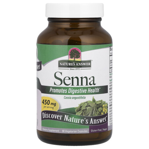 Nature's Answer, Sennes, 450 mg, 90 Vegetarische Kapseln 2