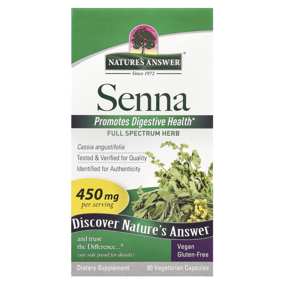 Nature's Answer , Senna, 450 Mg, 90 Vegetarian Capsules