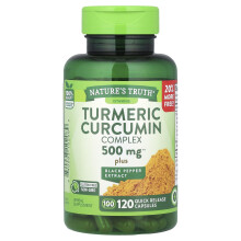 Nature's Truth, Curcumin-Kurkuma-Komplex Plus Schwarzer-Pfeffer-Extrakt, 500 mg, 120 Schnellfreisetzungskapseln