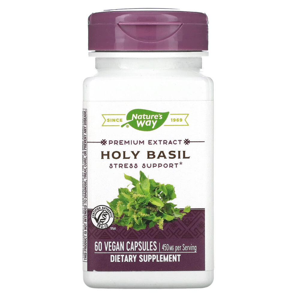 Nature's Way , Holy Basil, 450 Mg, 60 Vegan Capsules