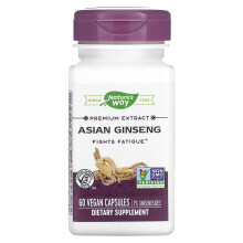 Nature's Way, Premium Extrakt, Asiatischer Ginseng, 60 Vegane Kapseln