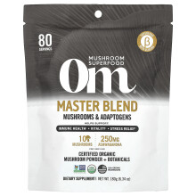 Om Mushrooms, Master Blend, Zertifiziertes Bio-Pilzpulver + Botanicals, 6,34 oz (180 g)