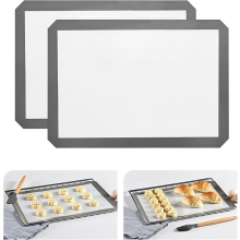 KitchenRaku Silicone Baking Mat, 16.5"x11.6" (42 x 29.5 cm) Non Stick Reusable Silicone Cooking Mat, BPA Free Baking Sh