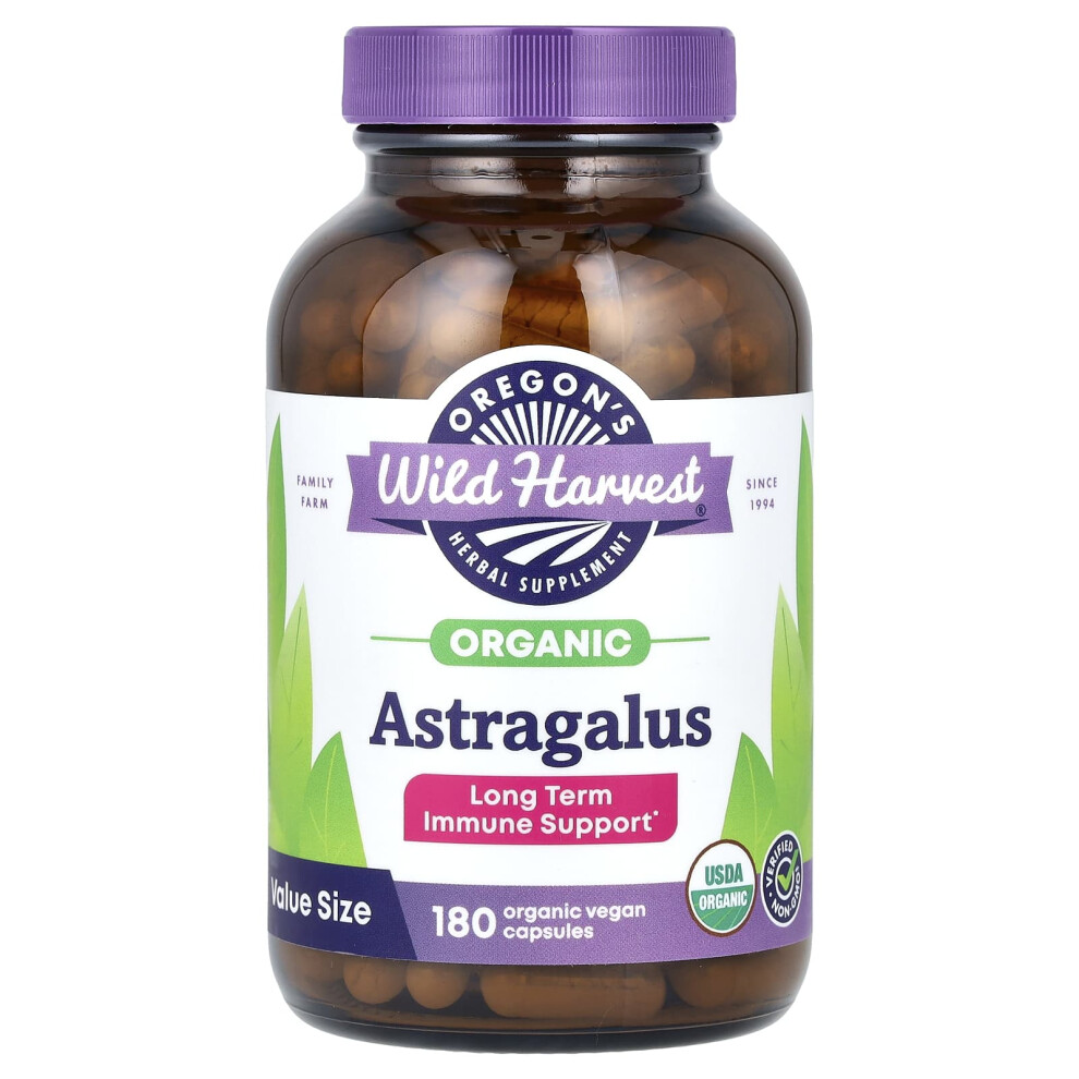 Oregon's Wild Harvest , Organic Astragalus, 180 Organic Vegan Capsules