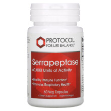 Protocol for Life Balance, Serrapeptase, 60 Vegane Kapseln