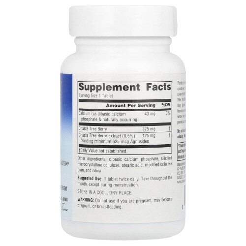 Planetary Herbals, Extrait de Gattilier à Spectre Complet, 500 mg, 60 Comprimés 1