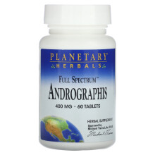 Planetary Herbals, Andrographis à Spectre Complet, 400 mg, 60 Comprimés