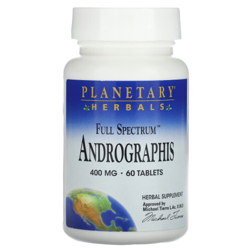 Planetary Herbals, Andrographis à Spectre Complet, 400 mg, 60 Comprimés