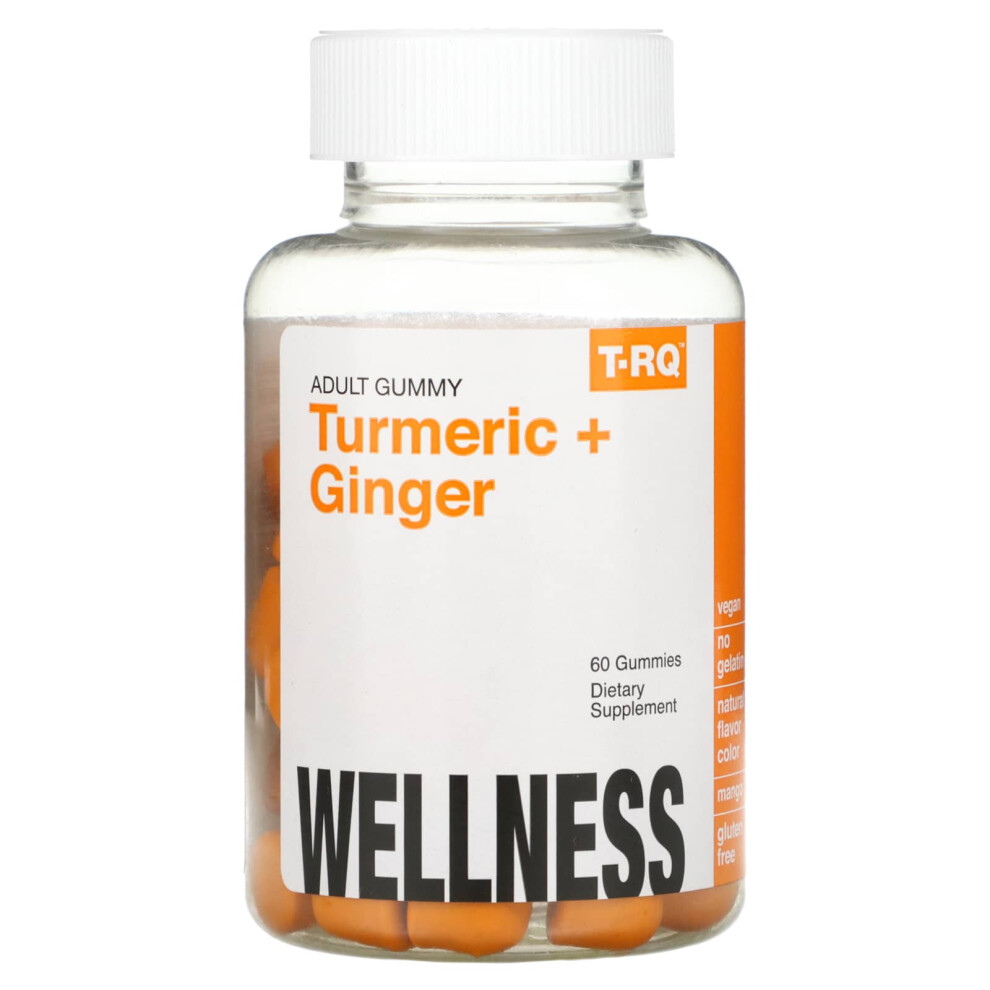 T-Rq , Adult Gummy, Turmeric + Ginger, Mango, 60 Gummies