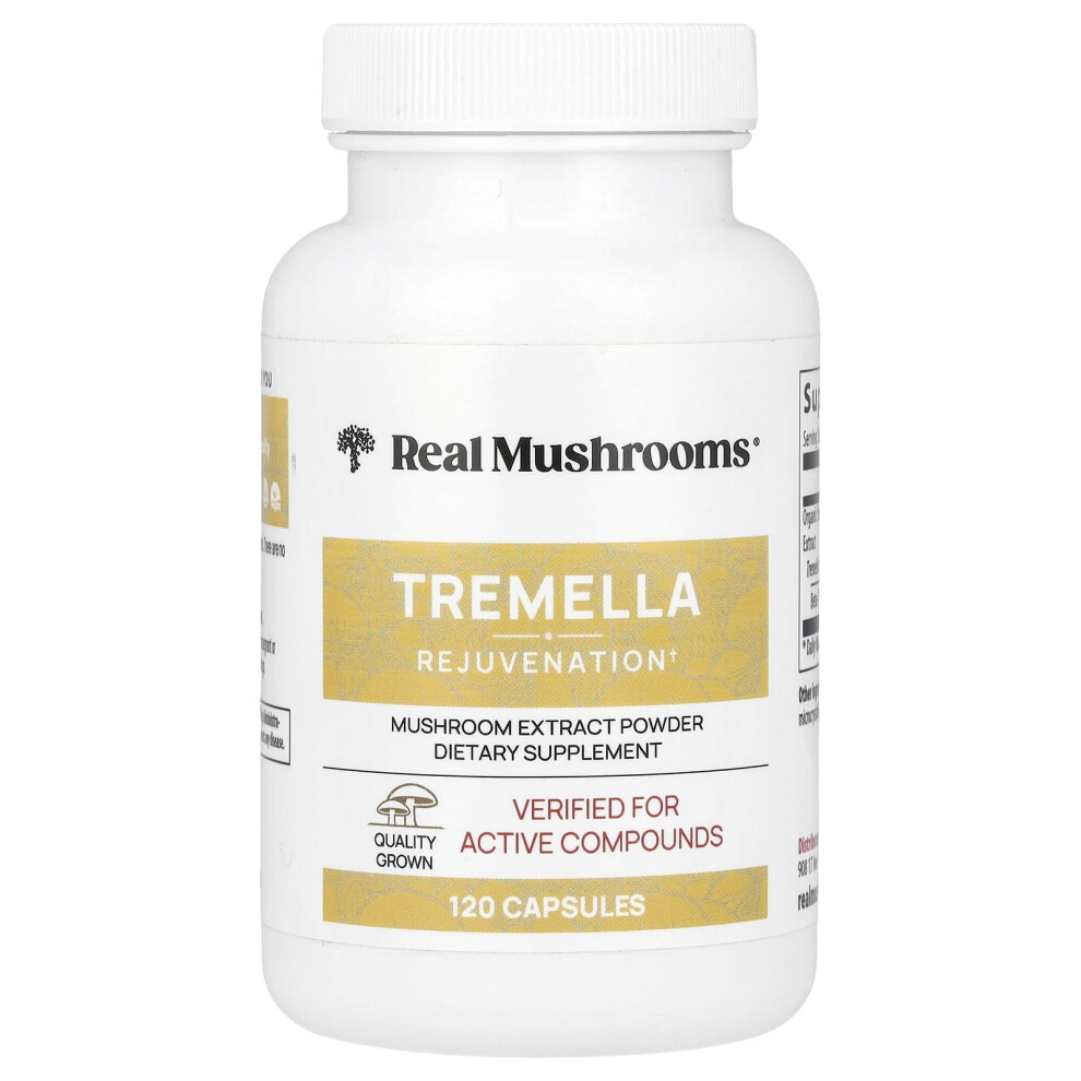 Real Mushrooms , Tremella, Mushroom Extract Powder, 120 Capsules