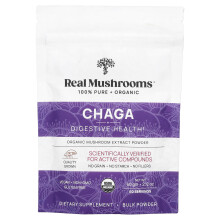 Real Mushrooms, Chaga, Poudre d'Extrait de Champignon Biologique, 2,12 oz (60 g)