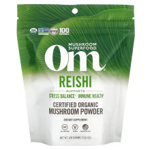 Om Mushrooms, Poudre de Champignon Biologique Certifiée, Reishi, 7,05 oz (200 g)