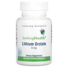 Seeking Health, Lithiumorotat, 5 mg, 100 vegetarische Kapseln