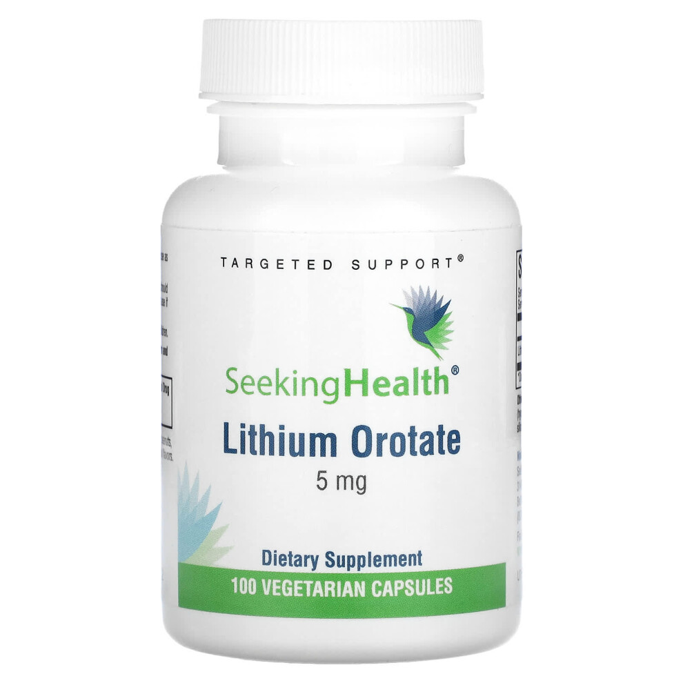 Seeking Health , Lithium Orotate, 5 Mg, 100 Vegetarian Capsules