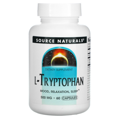 Source Naturals, L-Tryptophan, 500 mg, 60 Kapseln