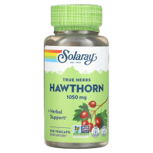 Solaray, Echte Kräuter, Weißdorn, 1.050 mg, 100 VegCaps (525 mg pro Kapsel)