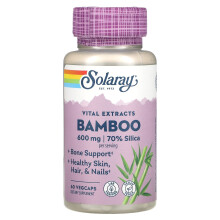 Solaray, Vital Extrakte, Bambus, 600 mg, 60 VegCaps (300 mg pro VegCap)