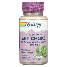 Solaray, Artischocke, 600 mg, 60 Vegcaps (300 mg pro Kapsel)