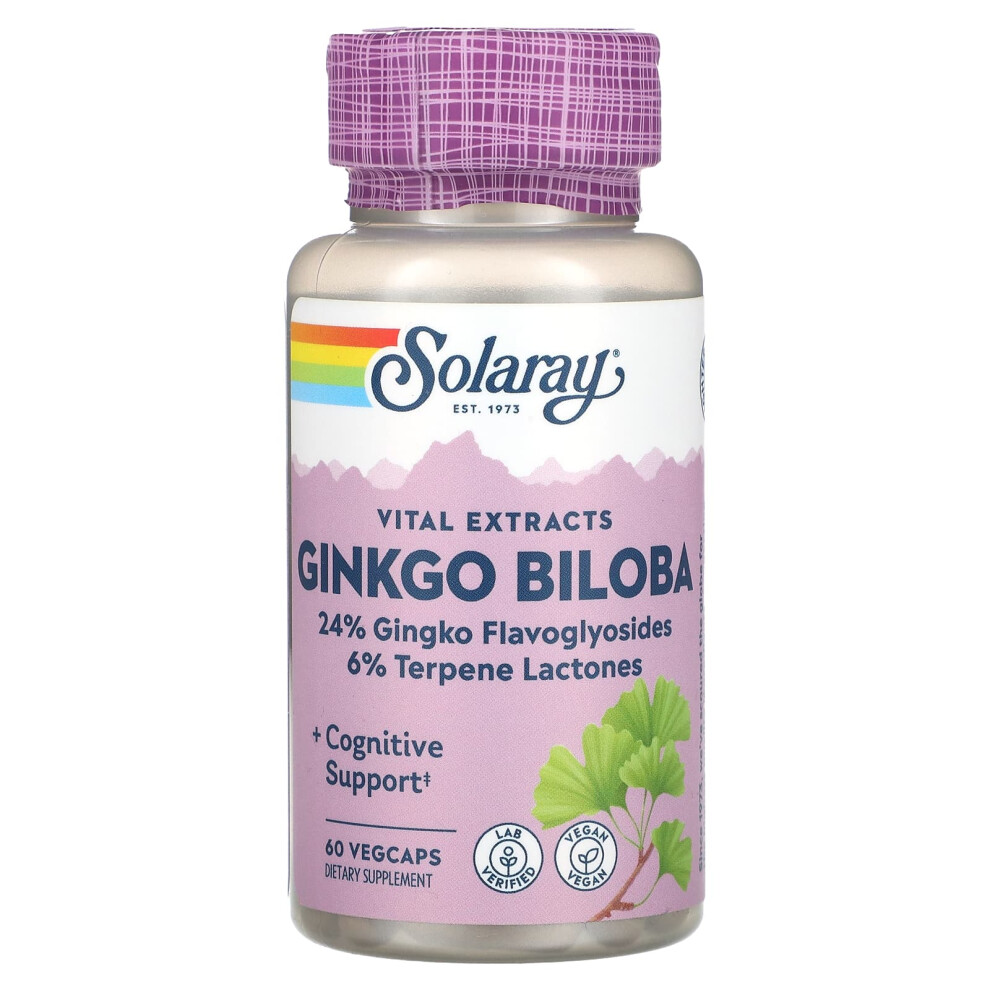 Solaray , Vital Extracts, Ginkgo Biloba, 60 Vegcaps
