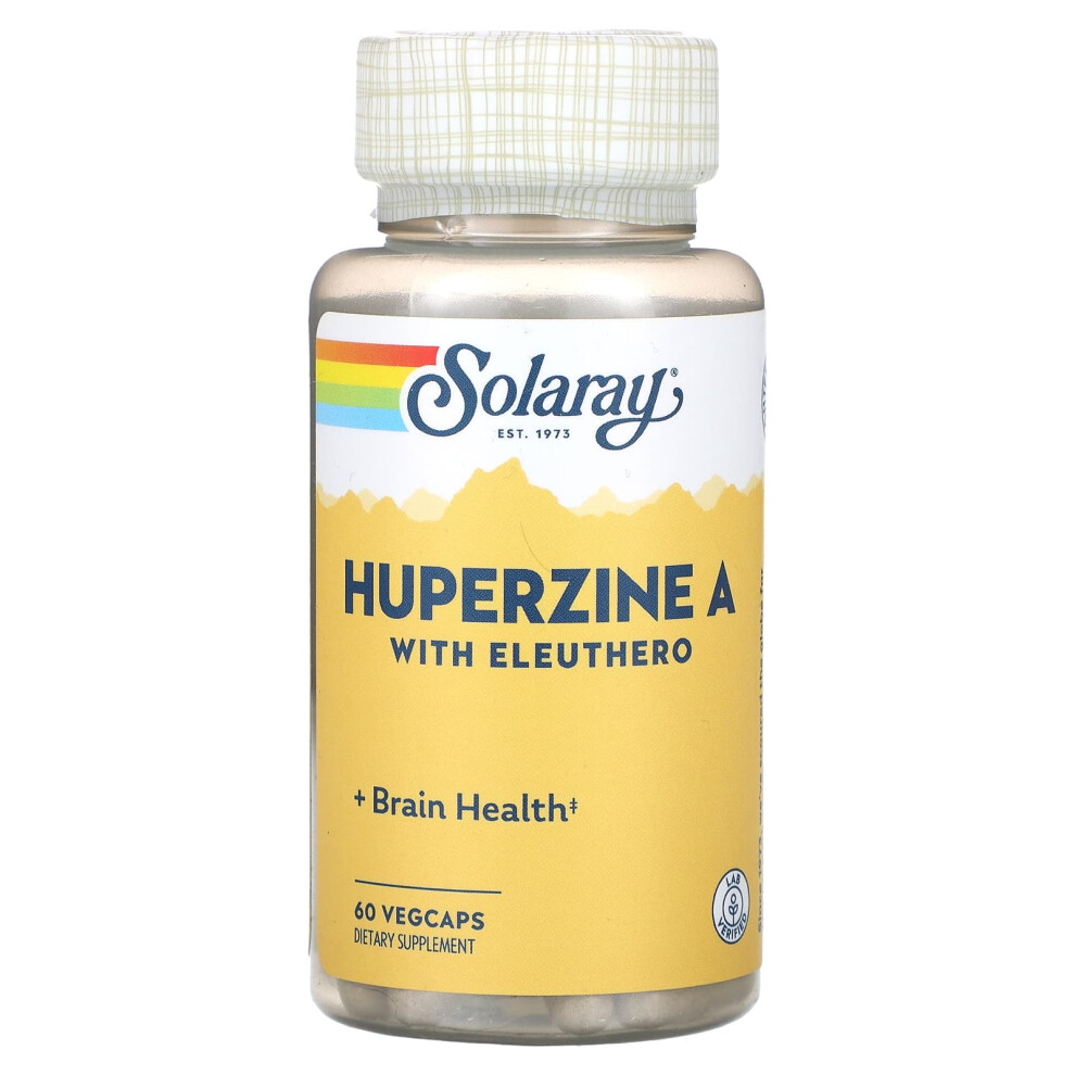 Solaray , Huperzine A With Eleuthero, 60 Vegcaps