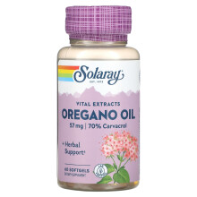 Solaray, Oreganoöl Vital Extracts, 57 mg, 60 Softgels