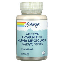 Solaray, Acetyl-L-Carnitin Alpha-Liponsäure, 60 VegCaps