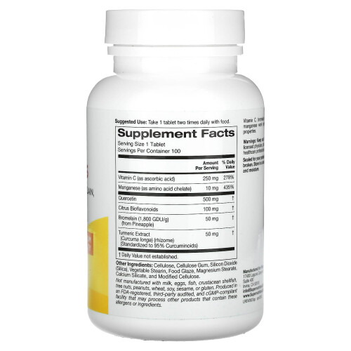 Super Nutrition, Quercetin Plus, 100 Tablets 1