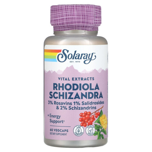 Solaray, Rhodiola Schisandra Vital Extracts, 60 VegCaps