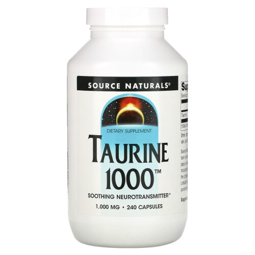 Source Naturals, Taurine 1000, 1,000 mg, 240 Capsules