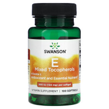 Swanson, Vitamin E Gemischte Tocopherole, 200 IE (134 mg), 100 Softgels
