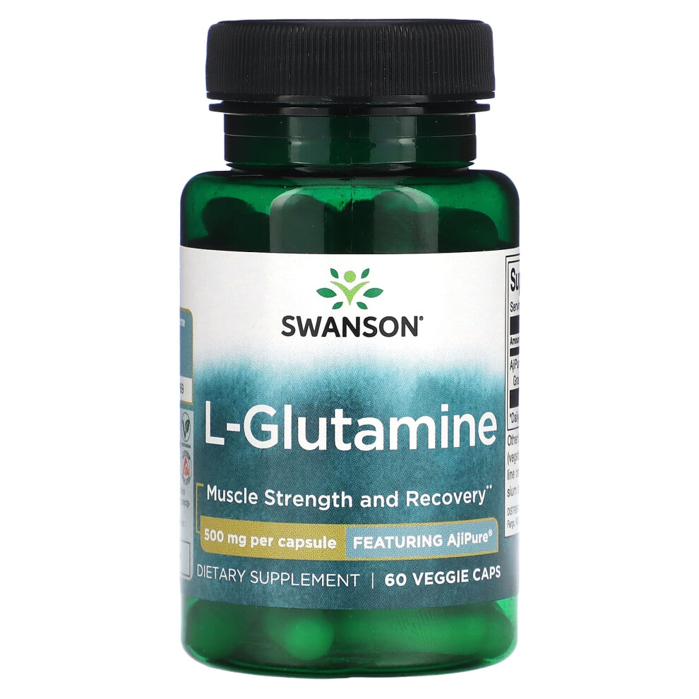Swanson , L-Glutamine, 500 Mg, 60 Veggie Caps