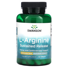 Swanson, L-Arginin, Verzögerte Freisetzung, 1.000 mg, 90 Tabletten