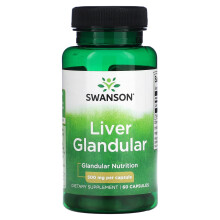 Swanson, Glandulaire Hépatique, 500 mg, 60 Gélules