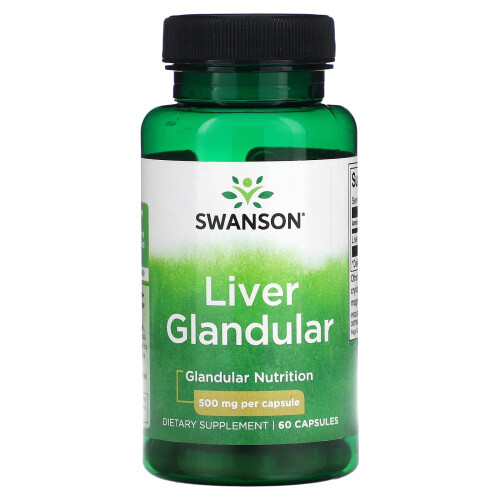 Swanson, Liver Glandular, 500 mg, 60 Capsules