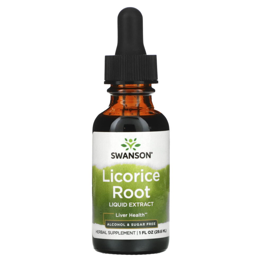 Swanson , Licorice Root Liquid Extract, 1 Fl Oz (29.6 Ml)