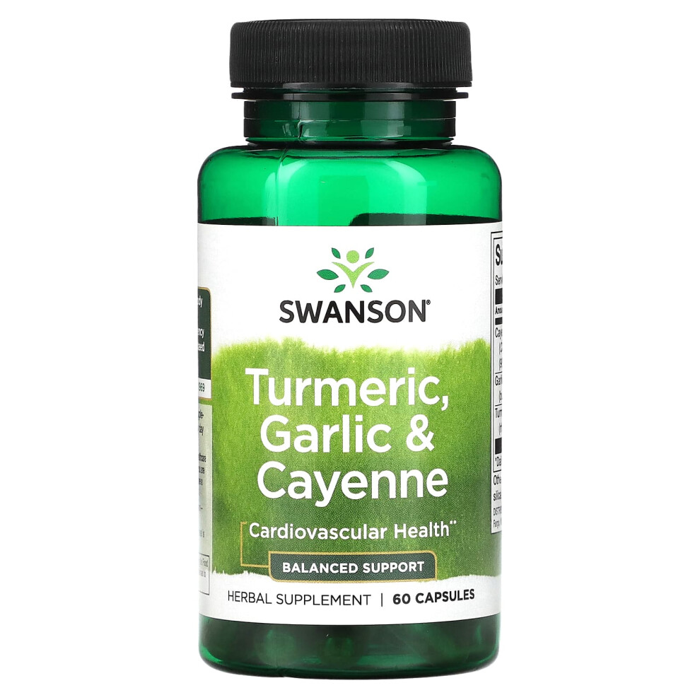 Swanson , Turmeric, Garlic & Cayenne, 60 Capsules