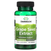 Swanson, Traubenkernextrakt, Standardisiert, 500 mg, 60 Kapseln