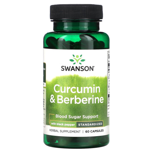 Swanson, Curcumin & Berberin mit schwarzem Pfeffer, 60 Kapseln
