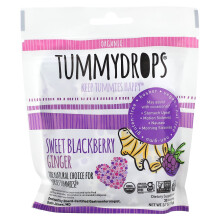 Tummydrops, Mûre Gingembre Doux Bio, 33 Pastilles