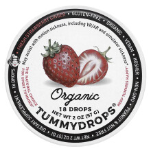 Tummydrops, Fraise Fraîche Gingembre Bio, 18 Pastilles