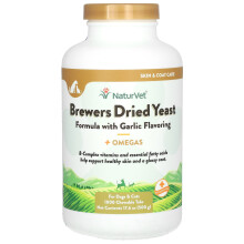 NaturVet, Bierhefe getrocknet + Omegas, Für Hunde und Katzen, 1.000 Kautabletten, 17,6 Unzen (500 g)