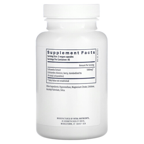 Vital Nutrients Vital Nutrients, Schisandra Extract, 90 Vegan Capsules 1