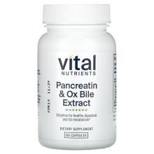 Vital Nutrients, Pancreatin & Ochsengalle Extrakt, 60 Kapseln