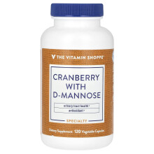 The Vitamin Shoppe, Canneberge avec D-Mannose, 120 Capsules Végétales