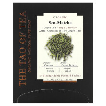Le Tao du Thé, Thé Vert Bio, Sen Matcha, 15 Sachets Pyramide, 1,32 oz (37,5 g)