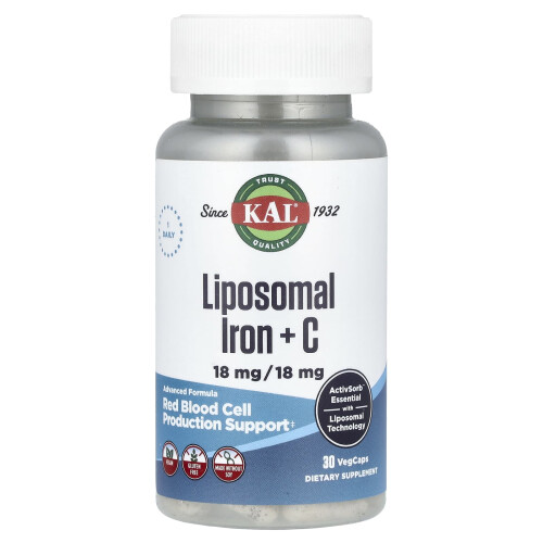 KAL, Liposomales Eisen + C, 30 VegCaps