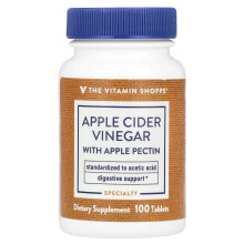 The Vitamin Shoppe, Apfelessig mit Apfelpektin, 100 Tabletten